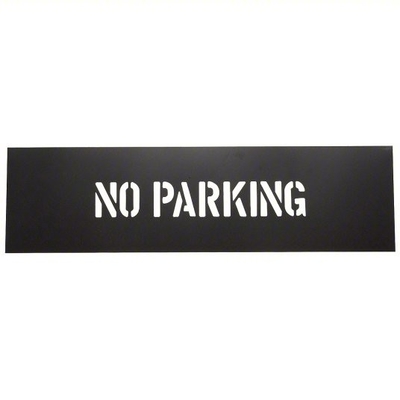 Custom Design No Parking Letter Stencil PVC For Public Place Black