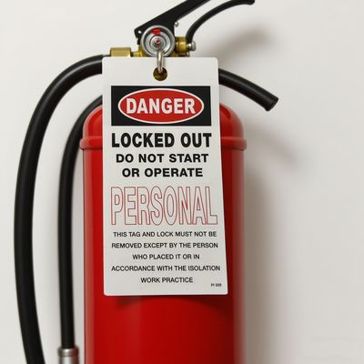 Custom Danger Locked Out Tag Vinyl Plastic Self-Laminating 2-Sided Danger Safety Tags With Photo