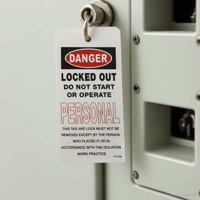 Custom Danger Locked Out Tag Vinyl Plastic Self-Laminating 2-Sided Danger Safety Tags With Photo