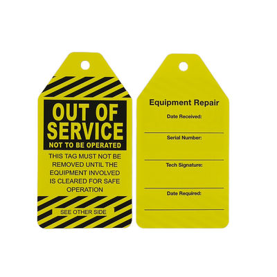 Plastic Safety Lockout Tagout Tags Customize  Waterproof Tag