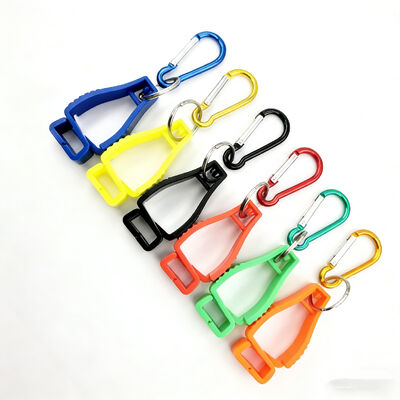 High Quality Glove Holder Industrial Glove Clips with Metal Carabiner Custom Plastic Safety Glove Holder for Construction