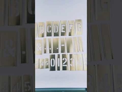 کیت ستینسل، ارتفاع شخصیت 1.5 اینچ، مواد مس، ضخامت 0.007 اینچ، ارتفاع کلی 1.5 اینچ