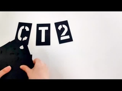 چاپ سفارشی پی وی سی مستطیل سیاه شماره و نامه استنسل برای عموم