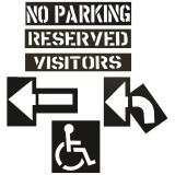 Custom Printed PVC Stencil Black Letter and Number Stencil Die Cutting Stencil