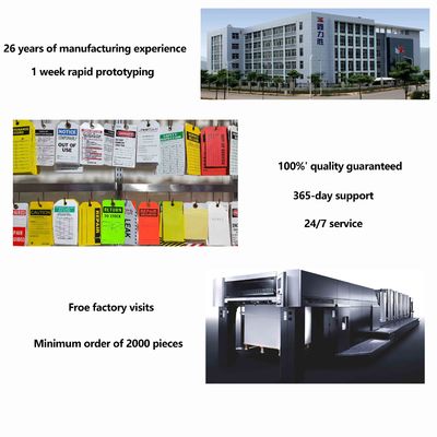Custom Security  Tag Waterproof Resistant Tear  Safety Inspection Marking Labels  PVC  Management Tag