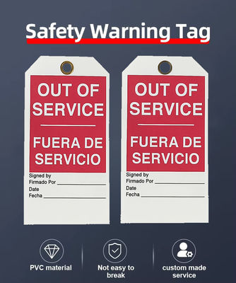 Eco-Friendly PVC Safety Lockout Tag  Inspection Tag for Printed Lockout Tags
