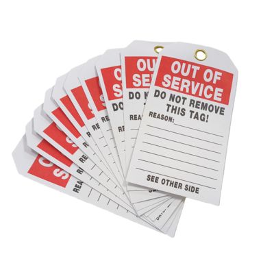 چاپ سفارشی لوگو برچسب خارج از سرویس PVC ضد آب برچسب پلاستیکی با دوام