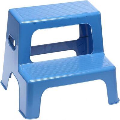9.5 Inches Plastic Step Stool 2 Steps Ergonomic Design Space Saving Solution Suitable for Commercial and Work Environments